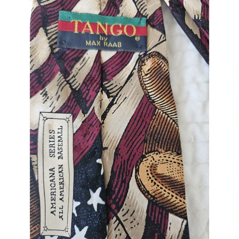 Tango Max Raab Americana Series All American Baseball Silk Tie 57